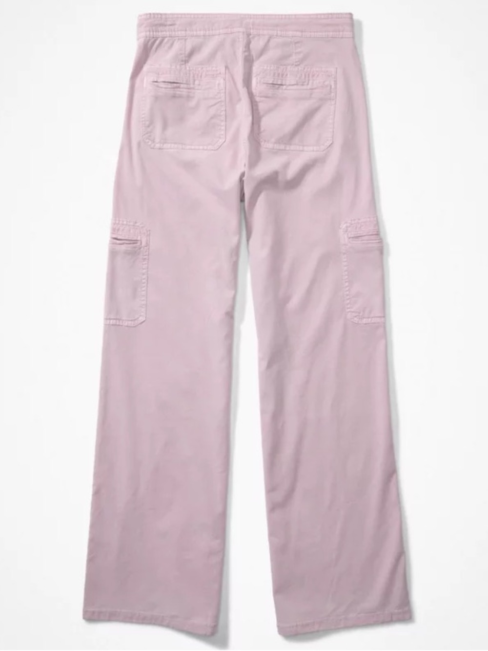 AE NWT Lilac Dreamy Drape Stretch High Waist Baggy Wide Leg Cargo Pants- Size 12 - Picture 6 of 6